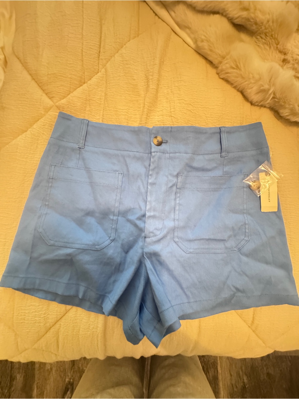 Anthropologie Light Blue Women's Cotton Shorts